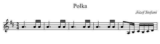 Polka - staff notation