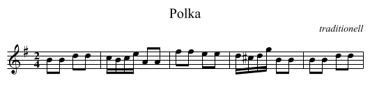 Polka - staff notation