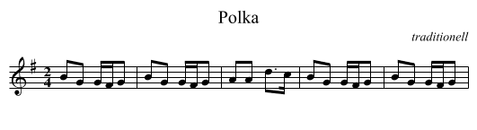 Polka - staff notation