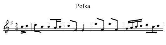 Polka - staff notation