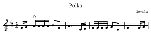 Polka - staff notation