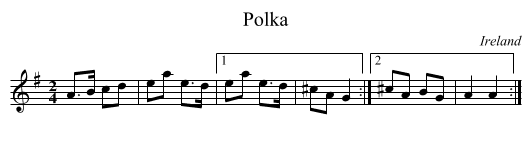 Polka - staff notation