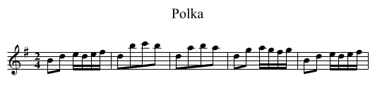 Polka - staff notation