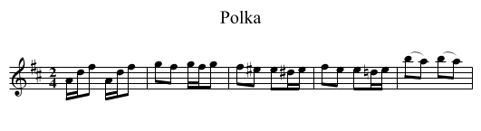 Polka - staff notation