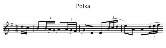 Polka - staff notation