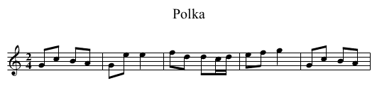 Polka - staff notation