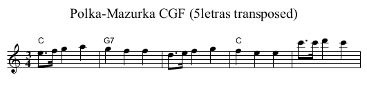 Polka-Mazurka CGF (5letras transposed) - staff notation