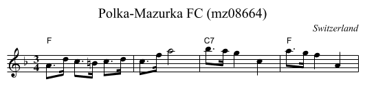 Polka-Mazurka FC (mz08664) - staff notation