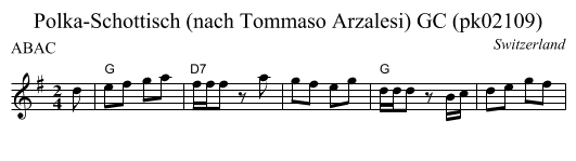 Polka-Schottisch (nach Tommaso Arzalesi) GC (pk02109) - staff notation