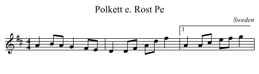 Polkett e. Rost Pe - staff notation
