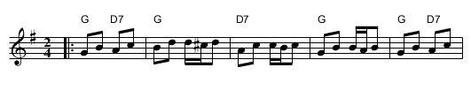 Polkett efter Finnmark Hellstr&ouml;m - staff notation