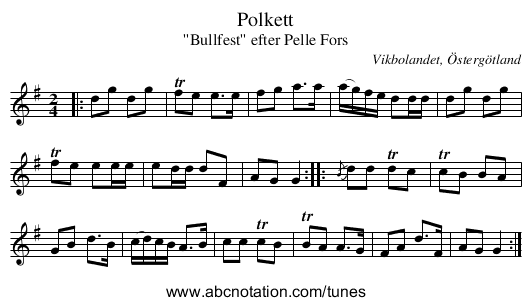 Polkett - staff notation