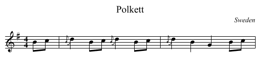 Polkett - staff notation