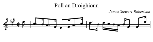 Poll an Droighionn - staff notation