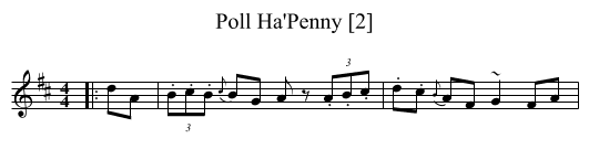 Poll Ha'Penny [2] - staff notation