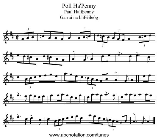 Poll Ha'Penny - staff notation