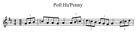 Poll Ha'Penny - staff notation