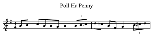 Poll Ha'Penny - staff notation