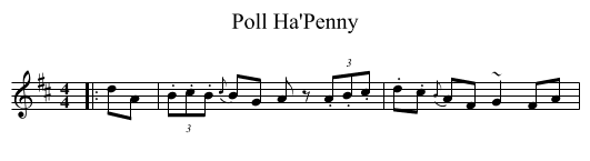 Poll Ha'Penny - staff notation