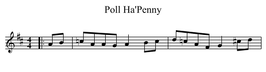 Poll Ha'Penny - staff notation
