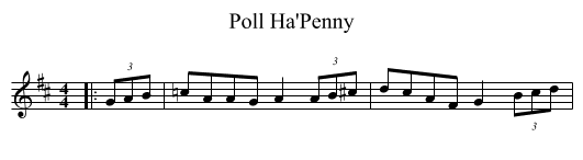 Poll Ha'Penny - staff notation
