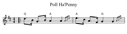 Poll Ha'Penny - staff notation