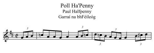 Poll Ha'Penny - staff notation