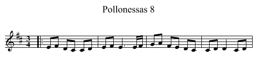 Pollonessas 8 - staff notation
