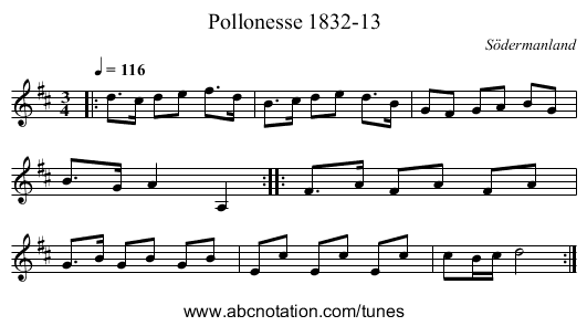 Pollonesse 1832-13 - staff notation