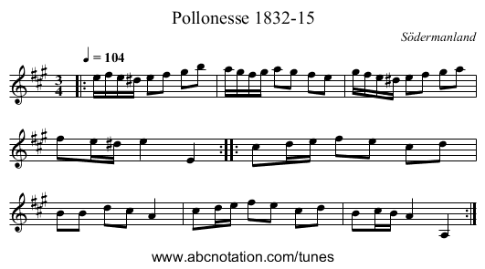 Pollonesse 1832-15 - staff notation