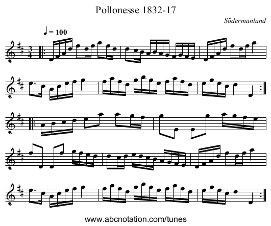 Pollonesse 1832-17 - staff notation