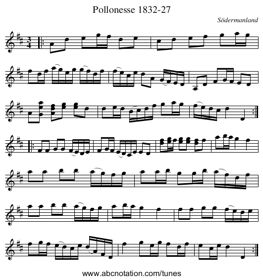 Pollonesse 1832-27 - staff notation