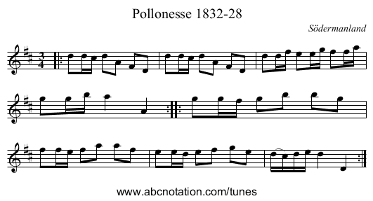 Pollonesse 1832-28 - staff notation