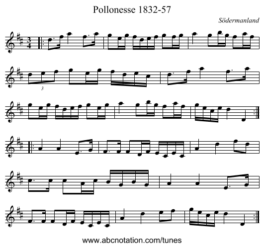 Pollonesse 1832-57 - staff notation