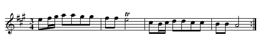 Pollonesse no 22 - staff notation