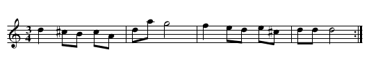 Pollonesse ur Matthias Silvius Svenonis notbok - staff notation
