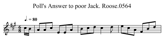 Poll's Answer to poor Jack. Roose.0564 - staff notation