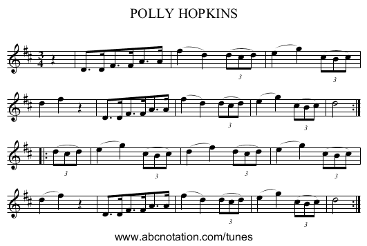 POLLY HOPKINS - staff notation