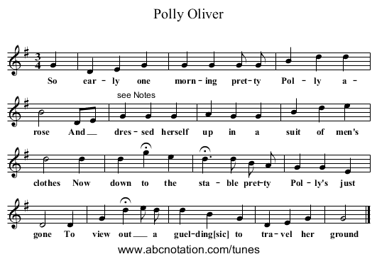 Polly Oliver - staff notation