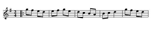 Polly Put the Kettle On - staff notation