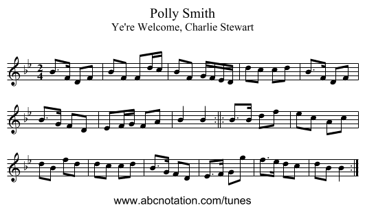 Polly Smith - staff notation