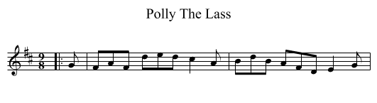 Polly The Lass - staff notation