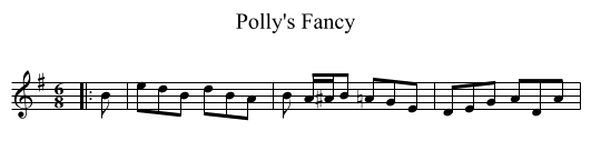Polly's Fancy - staff notation
