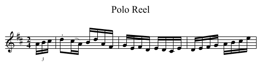 Polo Reel - staff notation