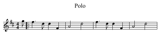 Polo - staff notation