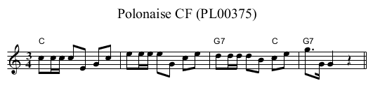 Polonaise CF (PL00375) - staff notation