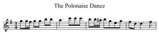 Polonaise Dance, The - staff notation