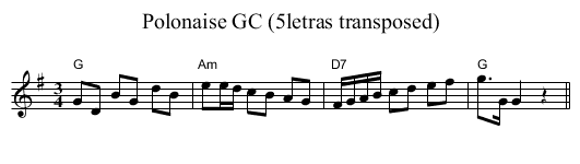 Polonaise GC (5letras transposed) - staff notation