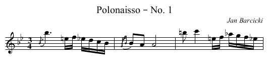 Polonaisso – No. 1 - staff notation