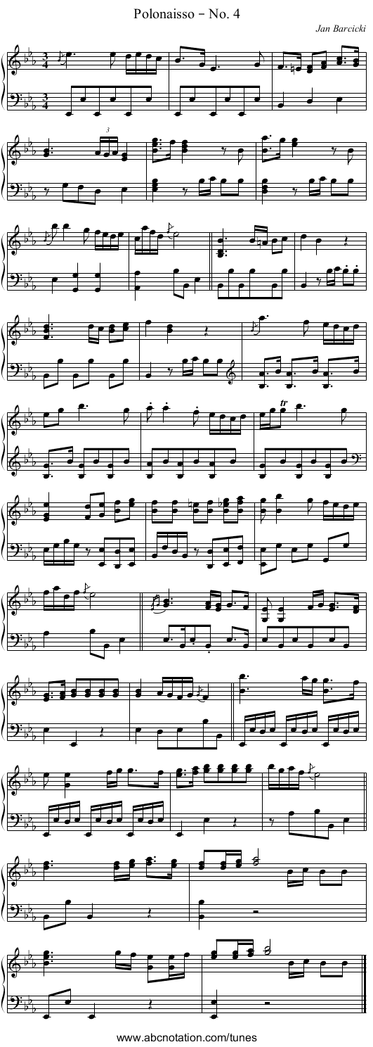 Polonaisso – No. 4 - staff notation